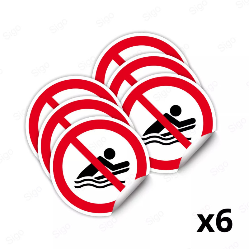 Calcomanía de Prohibición No Hacer Bodyboard  | CALC-PR-63