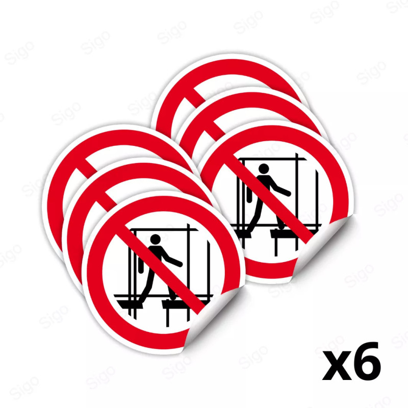 Calcomanía de Prohibición No Usar el Andamio Incompleto | CALC-PR-25