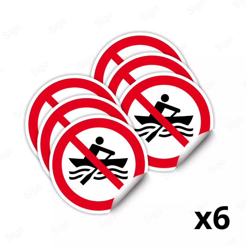 Calcomanía de Prohibición Embarcaciones No Mecánicas Prohibidas | CALC-PR-55