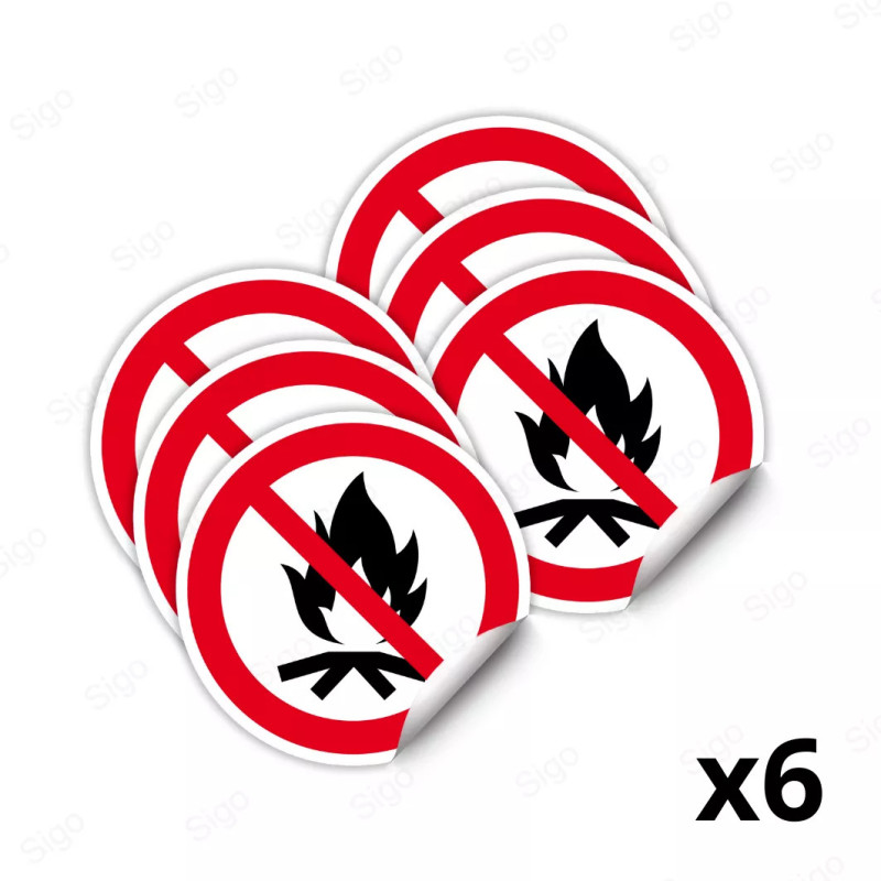 Calcomanía de Prohibición Fogatas Prohibidas | CALC-PR-45