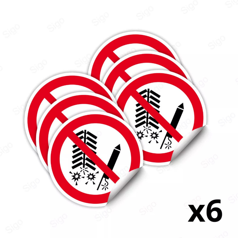 Calcomanía de Prohibición No Encender Fuegos Artificiales| CALC-PR-40