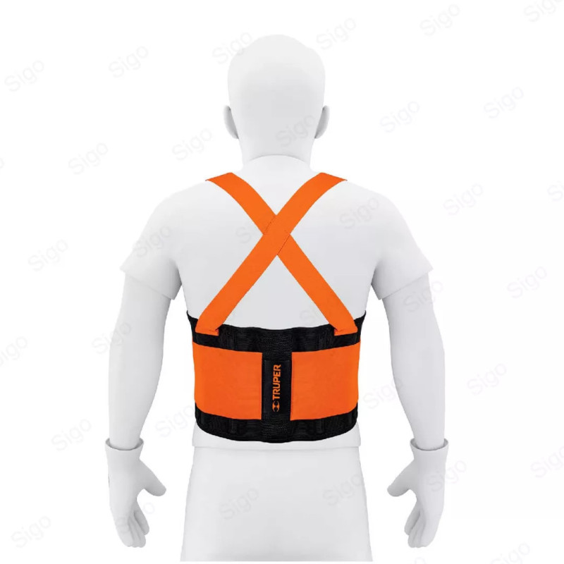 Fajas Lumbares con Cintas Alta Visibilidad | 4 Varillas, Equipo de Protección y Seguridad Industrial