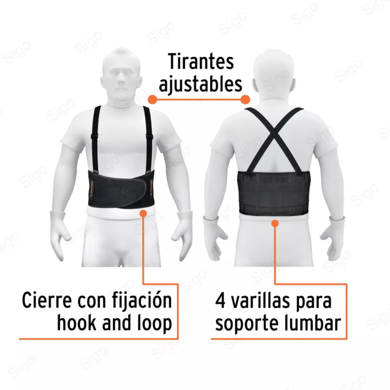 Fajas Lumbares | 4 Varillas, Equipo de Protección y Seguridad Industrial