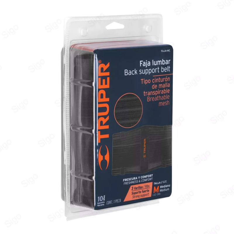 Fajas Lumbares Malla Transpirable | Tipo Cinturón, Equipo de Protección y Seguridad Industrial