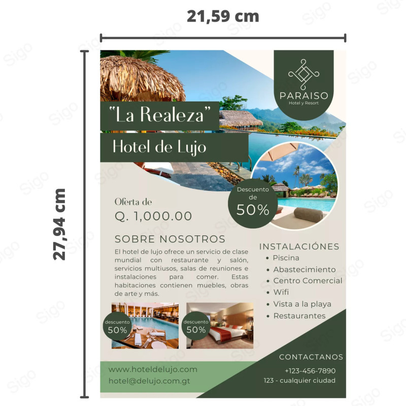 Volantes Publicitarios Tamaño Carta Guatemala | Sigo