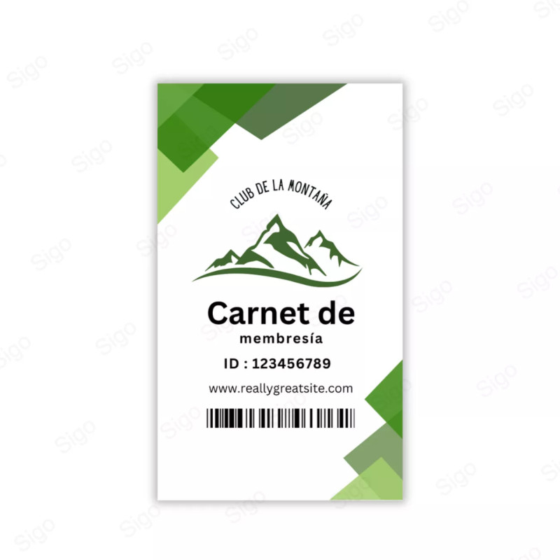Servicio de Impresión de Carnet tipo Membresía - Carnets de PVC - SIGO Expertos en Impresión Digital Guatemala