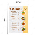Menu Restaurante Tamaño Tabloide