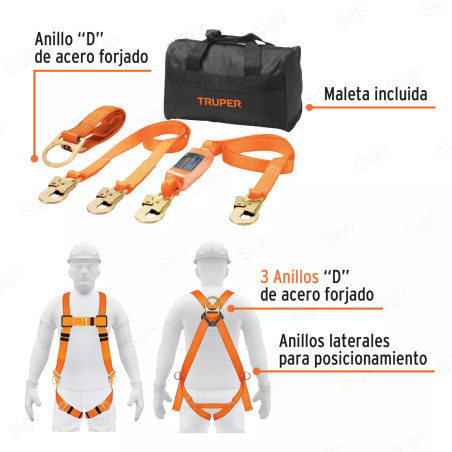 Kit Arnés de Seguridad Cuerpo Completo | 3 Puntos