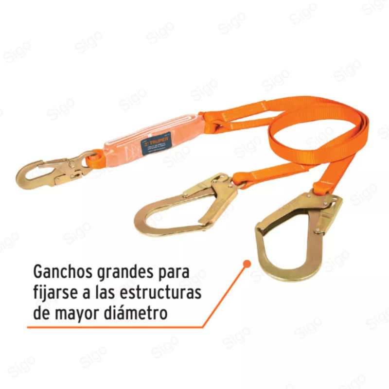 Línea de Vida con Amortiguador de Impacto | ANSI-Doble Brazo, Protección Contra Caídas