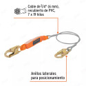 Línea de Vida con Amortiguador de Impacto | 1.8 m Cable de Acero, Protección Contra Caídas