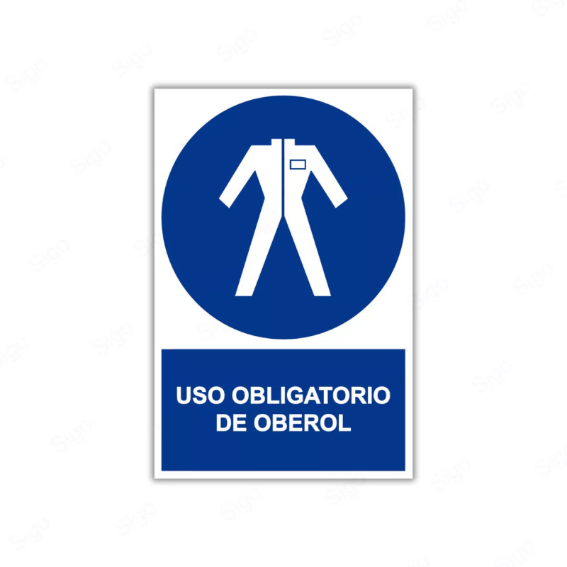 Rótulo de Obligación - Uso Obligatorio de Oberol| Cod. OB-1