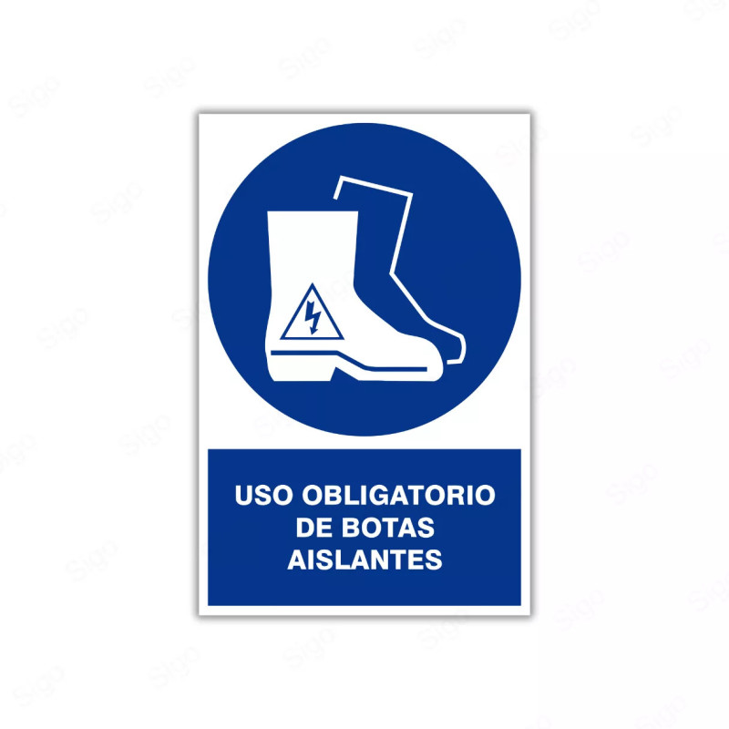 Rótulo de Obligación - Uso obligatorio de botas aislantes| Cod. OB-5