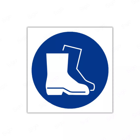 Rótulo de Obligación - Uso obligatorio de botas | Cod. OB-45
