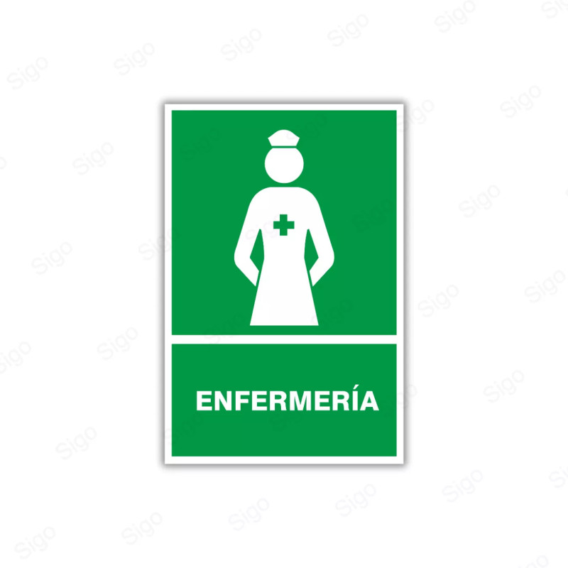 Rótulo de Ruta de Evacuación - Enfermeria | EV - 17