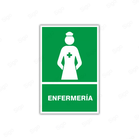Rótulo de Ruta de Evacuación - Enfermeria | EV - 17