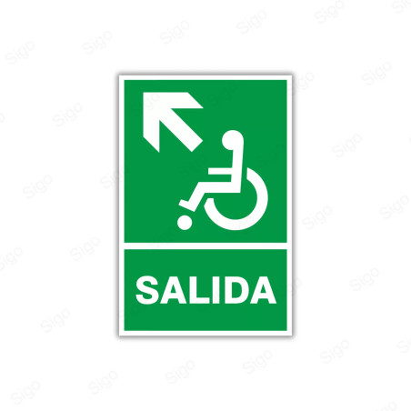 Rótulo de Ruta de Evacuación - Salida Personas Discapacitadas | EV-  41