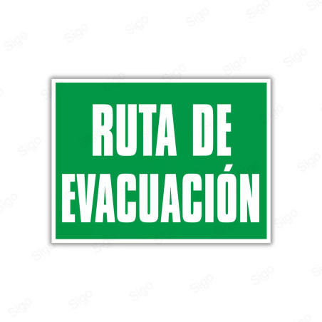 Rótulo de Ruta de Evacuación - Ruta de Evacuación | EV-  89