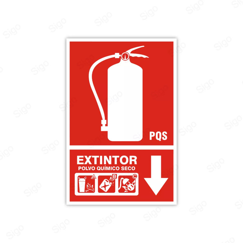 Rótulo Contra Incendios - Extintor PQS | Cod. CI-5
