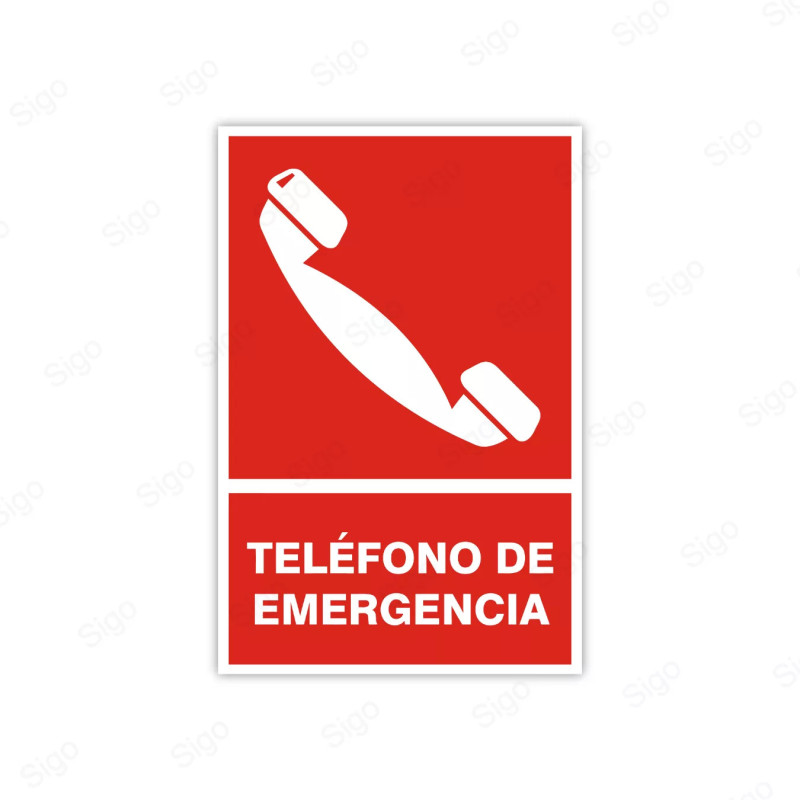 Rótulo Contra Incendios - Teléfono de emergencia | Cod. CI- 17