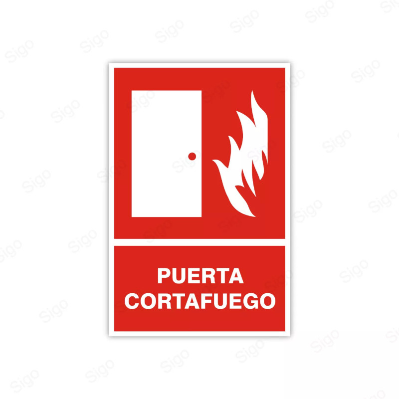 Rótulo Contra Incendios - Puerta cortafuegos | Cod. CI- 22