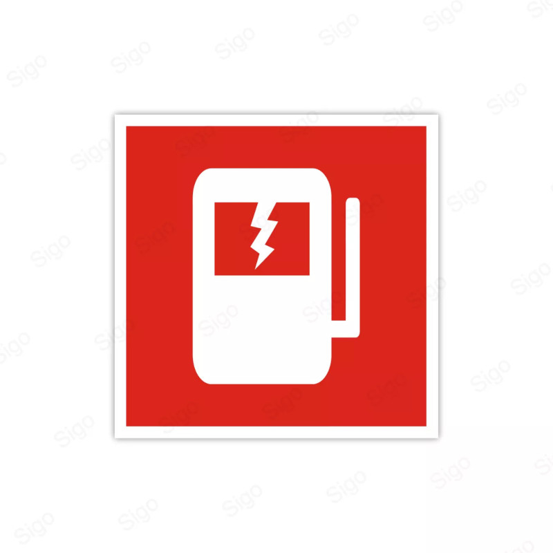 Rótulo Contra Incendios - Panel eléctrico para el cierre de energia  | Cod. CI- 54