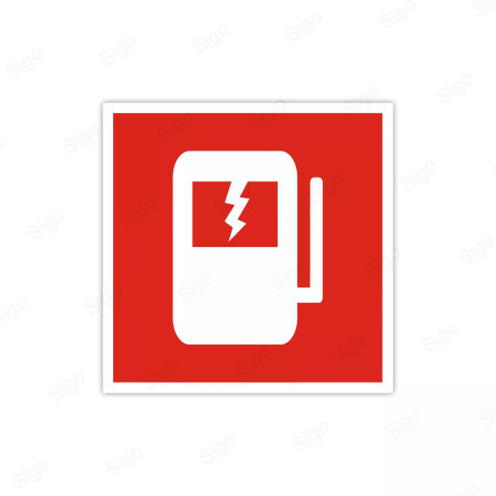 Rótulo Contra Incendios - Panel eléctrico para el cierre de energia  | Cod. CI- 54