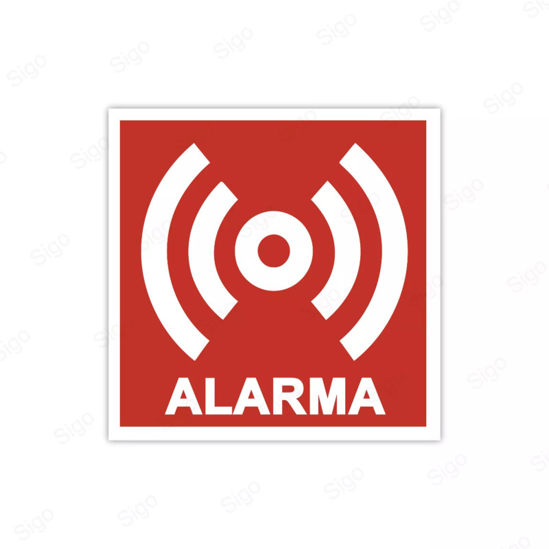 Rótulo Contra Incendios - Alarma | Cod. CI - 72