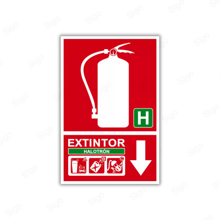 Rótulo Contra Incendios - Extintor tipo H | Cod. CI - 79