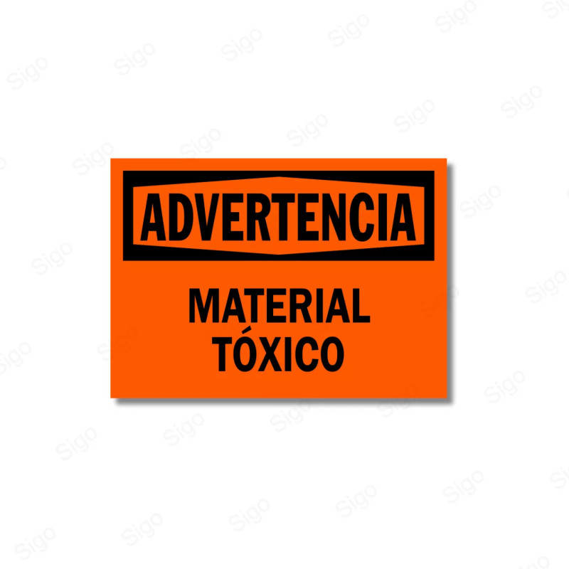 Rótulo de Advertencia - Material Tóxico | Cod. ADV-2