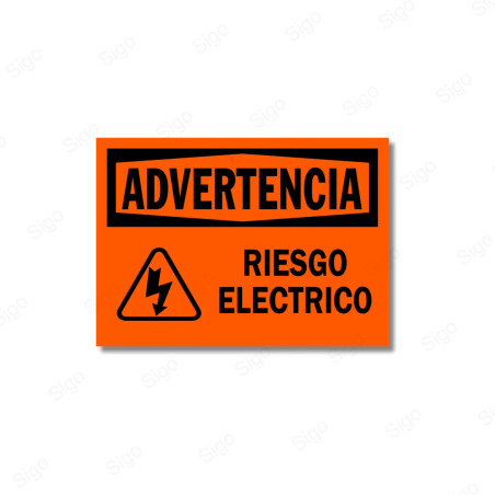Rótulo de Advertencia - Riesgo Electrico | Cod. ADV-4