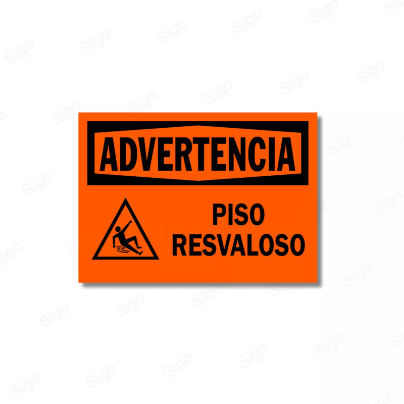 Rótulo de Advertencia - Piso Resvaloso | Cod. ADV-5