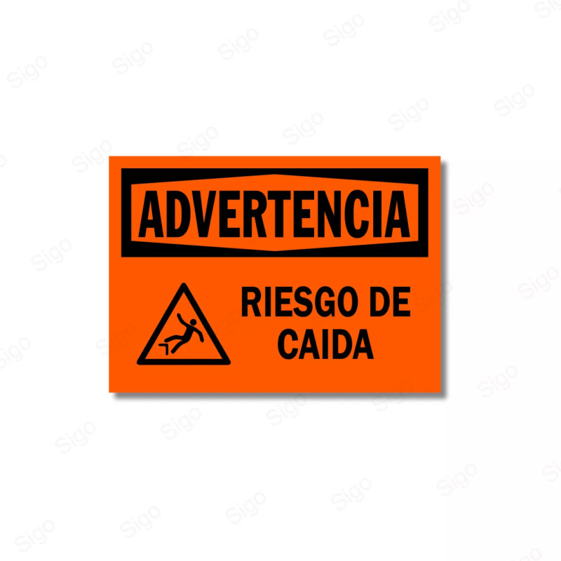 Rótulo de Advertencia - Riesgo de Caida | Cod. ADV-7