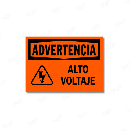 Rótulo de Advertencia - Alto Voltaje | Cod. ADV-14