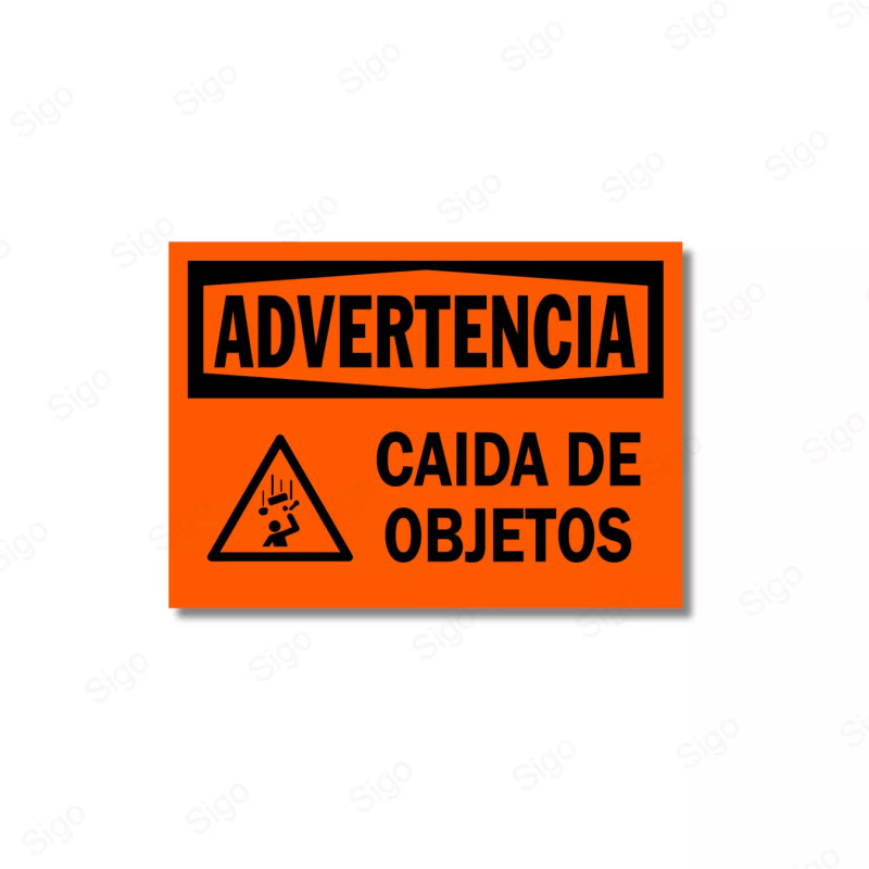 Rótulo de Advertencia - Caida de Objetos | Cod. ADV-16