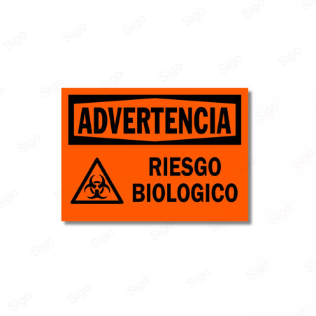 Rótulo de Advertencia - Riesgo Biologico | Cod. ADV-18
