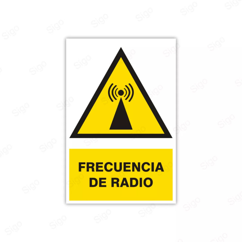 Rótulo de Atención - Frecuencia de Radio | Cod. AD- 12