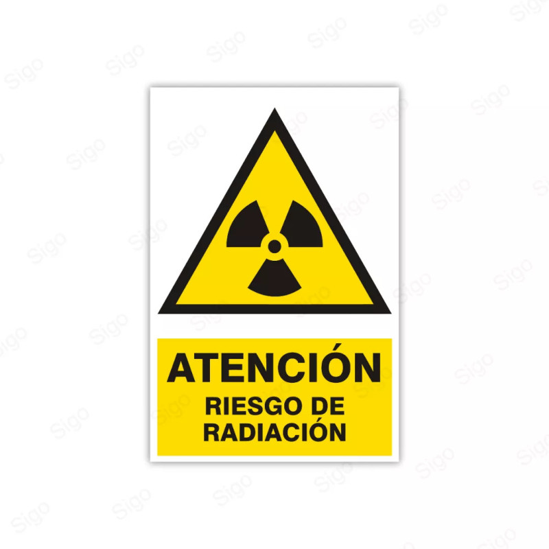 Rótulo de Atención - Atención Riesgo de Radiación | Cod. AD- 17