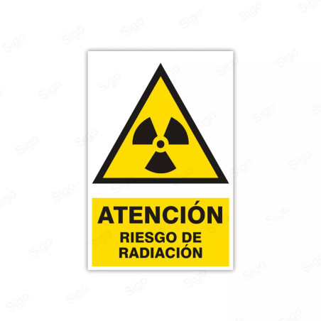 Rótulo de Atención - Atención Riesgo de Radiación | Cod. AD- 17