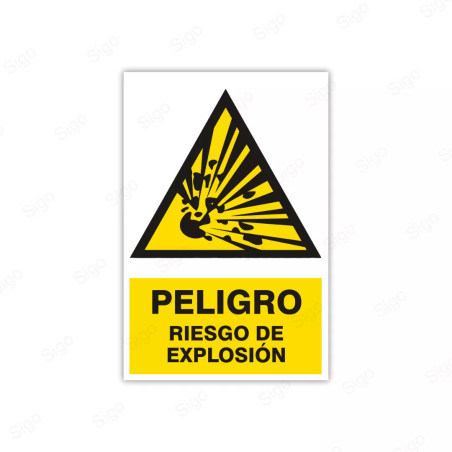 Rótulo de Atención - Peligro Riesgo de Explosión | Cod. AD- 23