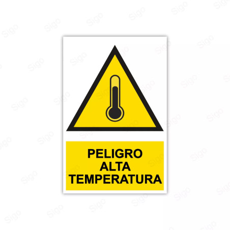 Rótulo de Atención - Peligro Alta Temperatura | Cod. AD - 70