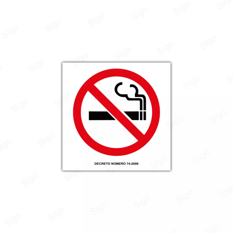 Rótulo de Prohibición - Prohibido fumar | Cod. PR-57