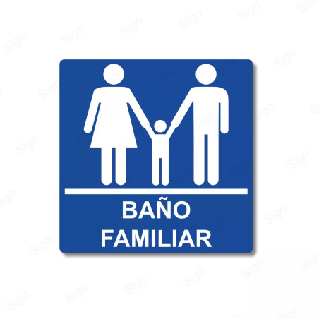 Rótulos Baños - Baño Familiar | Cod. SA -  24