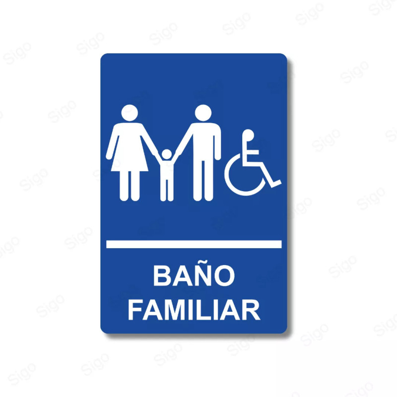 Rótulos Baños - Baño Familiar | Cod. SA -  26
