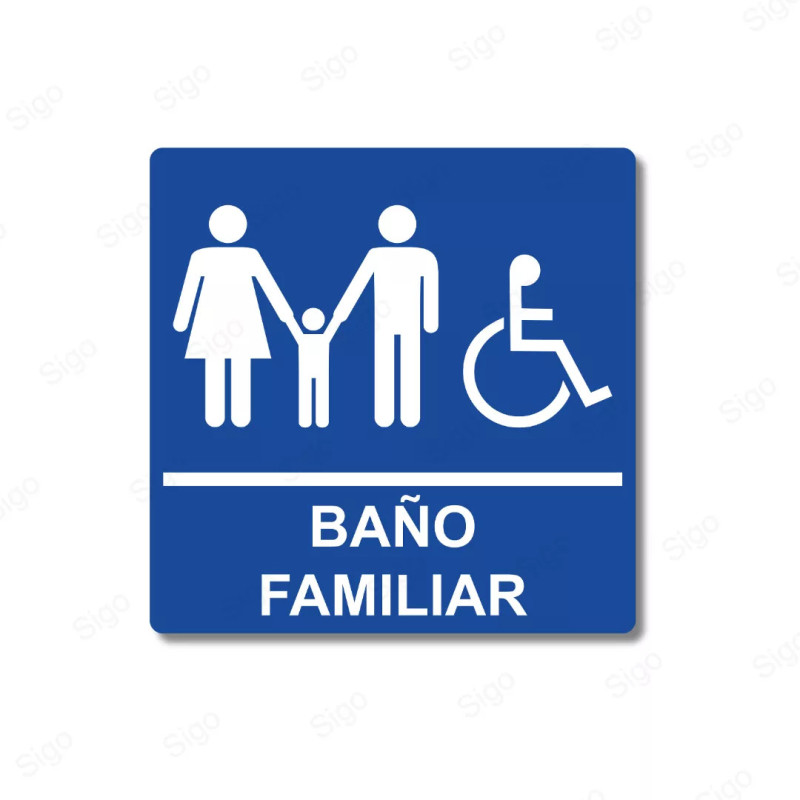 Rótulos Baños - Baño Familiar | Cod. SA -  28