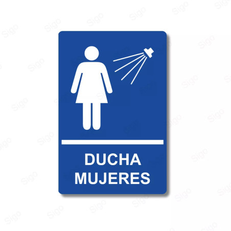 Rótulos Baños - Ducha Mujeres | Cod. SA -  38