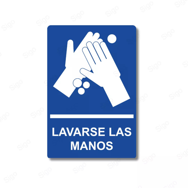 Rótulos Baños - Lavarse Las Manos | Cod. SA -  64