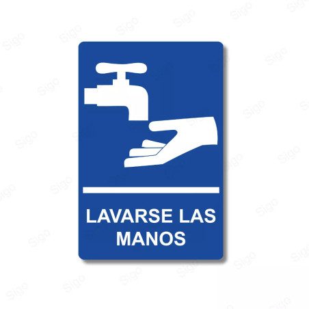 Rótulos Baños - Lavarse Las Manos | Cod. SA -  65