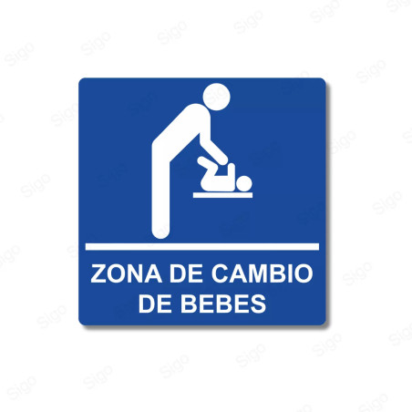 Rótulos Baños - Zona De Cambio De Bebés | Cod. SA -  63