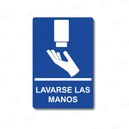 Rótulos Baños - Lavarse Las Manos | Cod. SA -  66