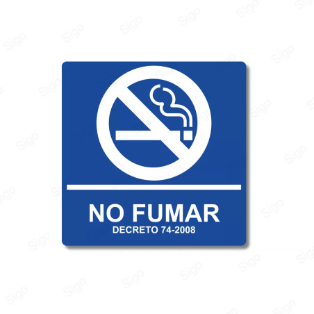Rótulos Baños - No Fumar Decreto | Cod. SA -  94